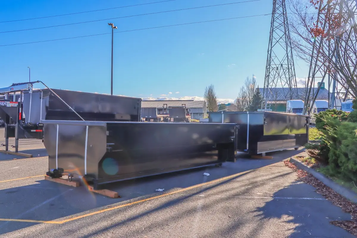 Roll-off dumpster ready for waste disposal at job site for Yard Waste Dumpster Rental in McComb